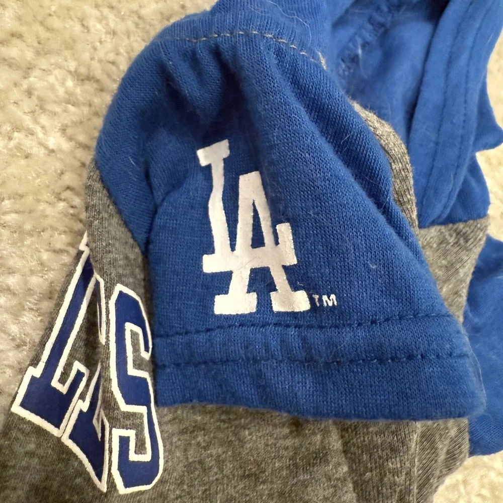MLB Los Angeles Dodgers DOG PET Hoodie - Blue and Gray XS